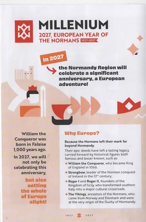 Millennium Birth of William the Conqueror leaflet for events in 2027